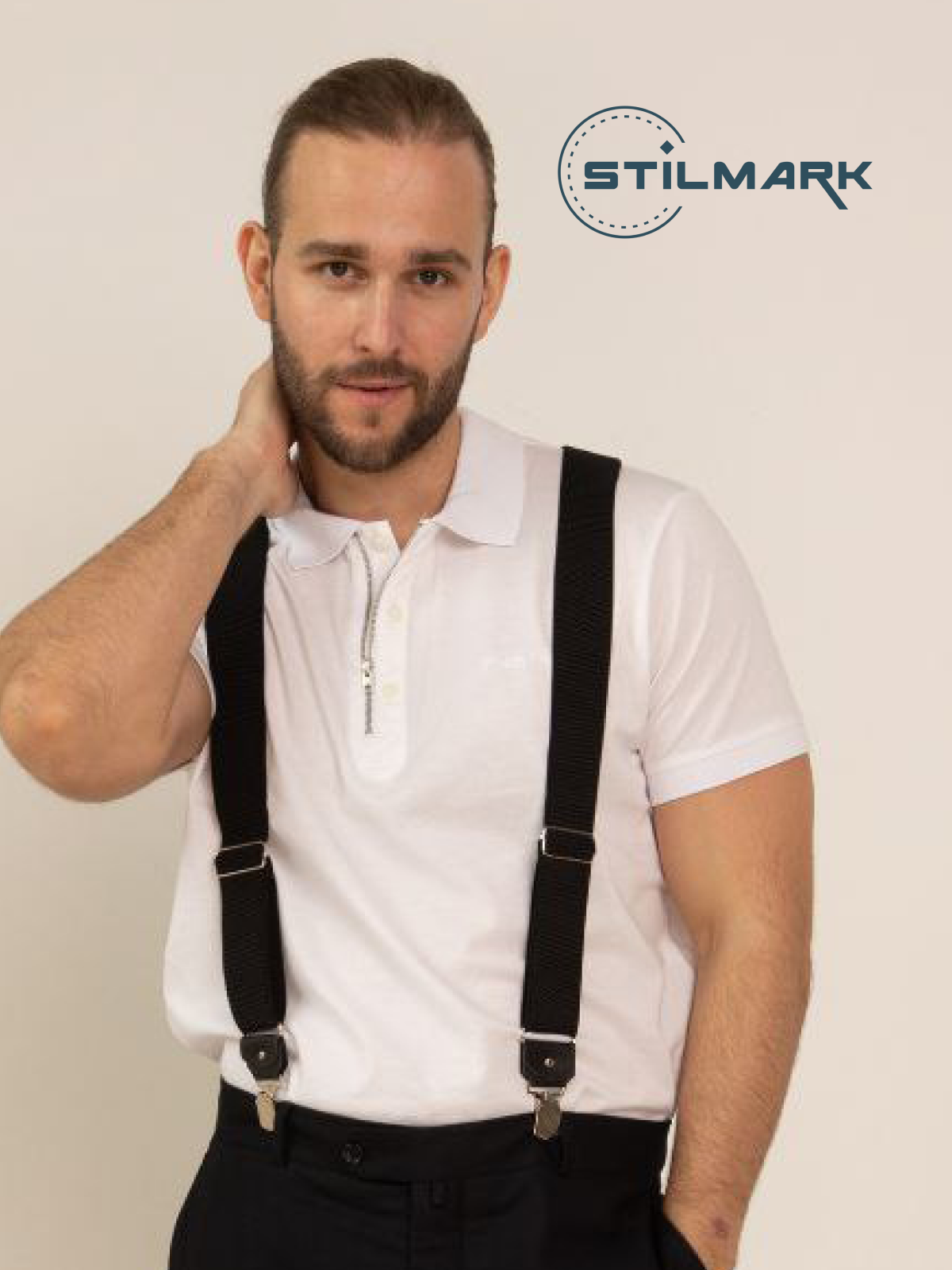 

Подтяжки мужские Stilmark В66 черные, Черный, В66