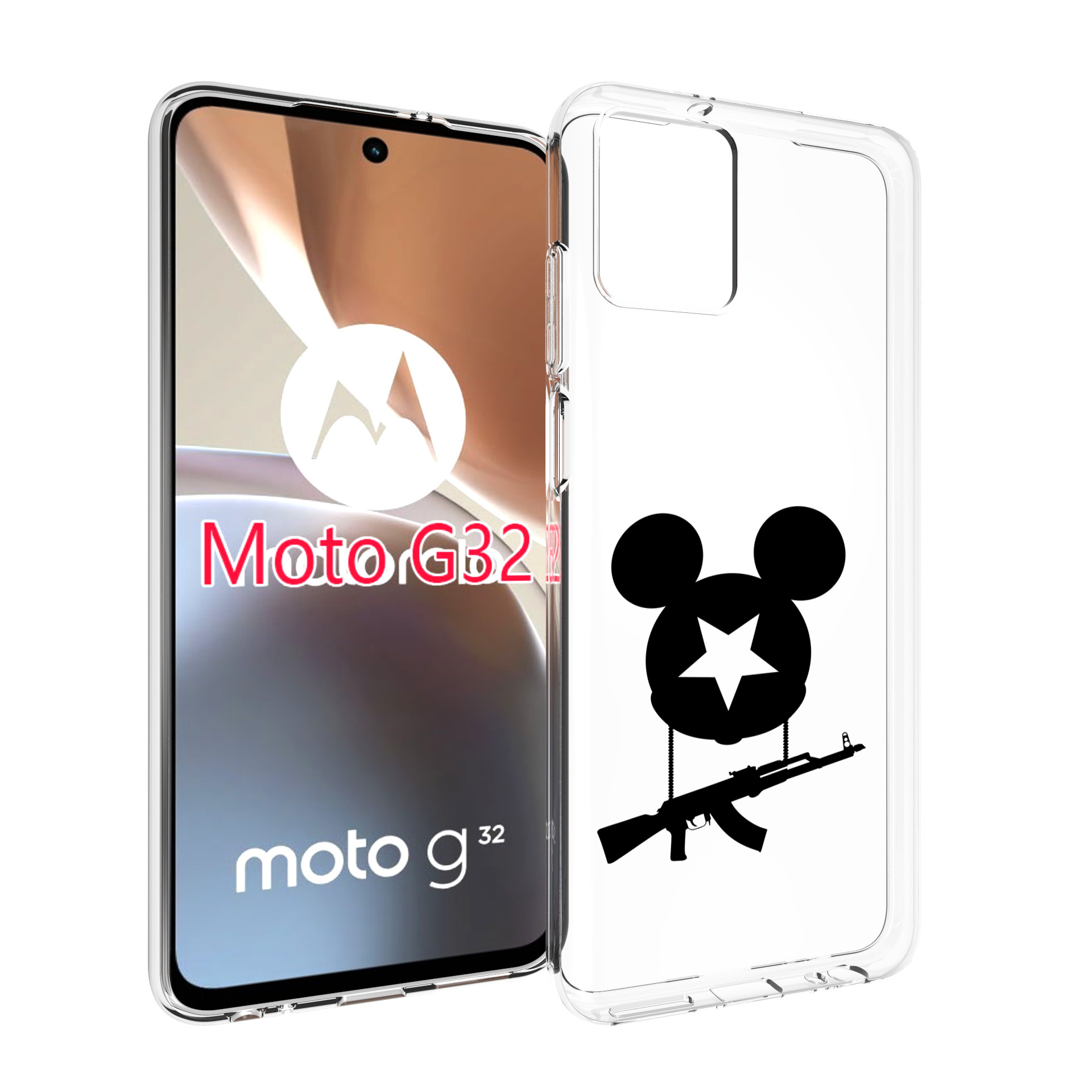 

Чехол MyPads АК Микки для Motorola Moto G32, Прозрачный, Tocco