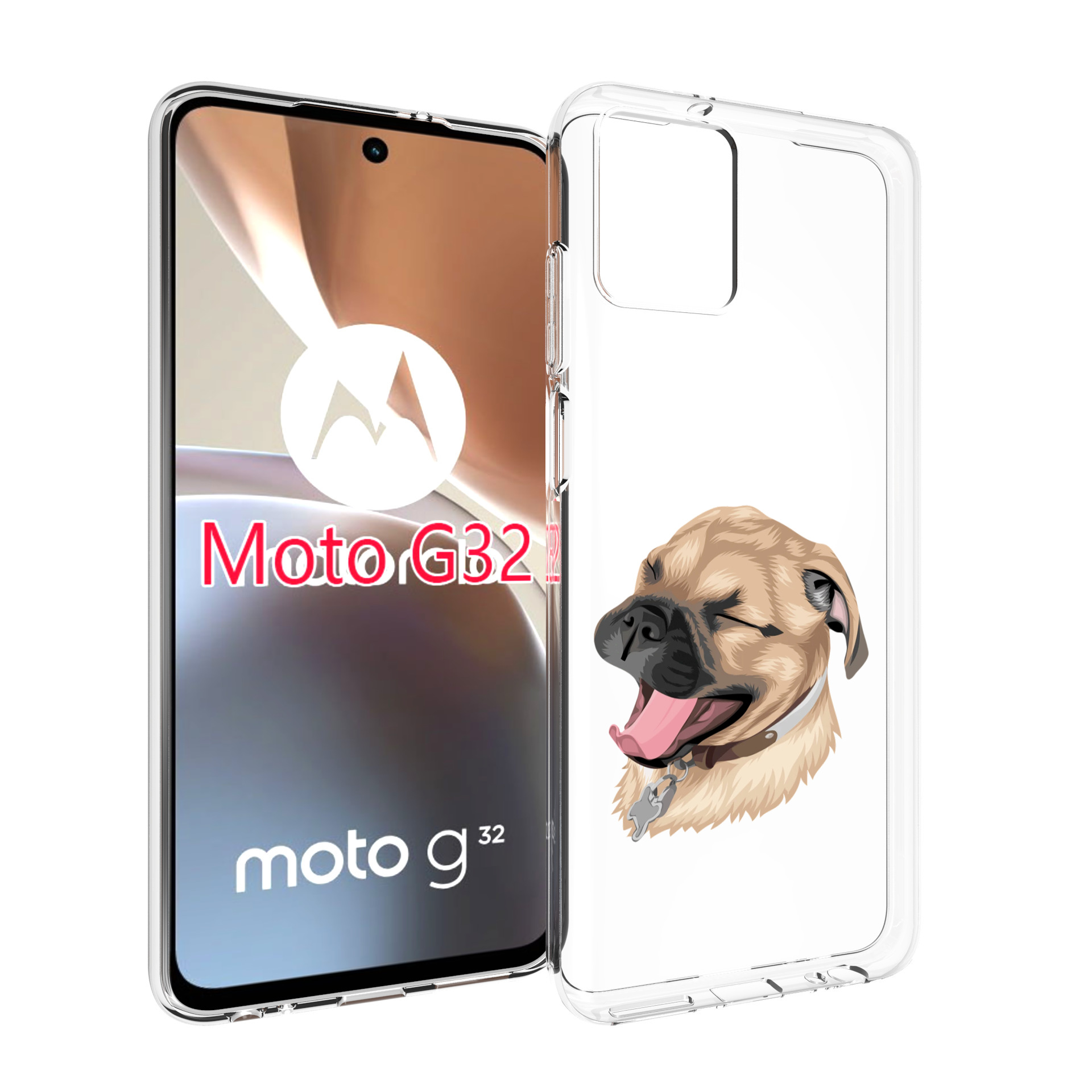 

Чехол MyPads очень-довольная-собака для Motorola Moto G32, Прозрачный, Tocco