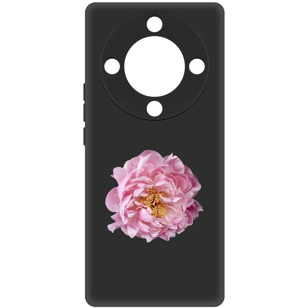 

Чехол-накладка Krutoff Soft Case Розовый пион для Honor Magic 5 Lite черный