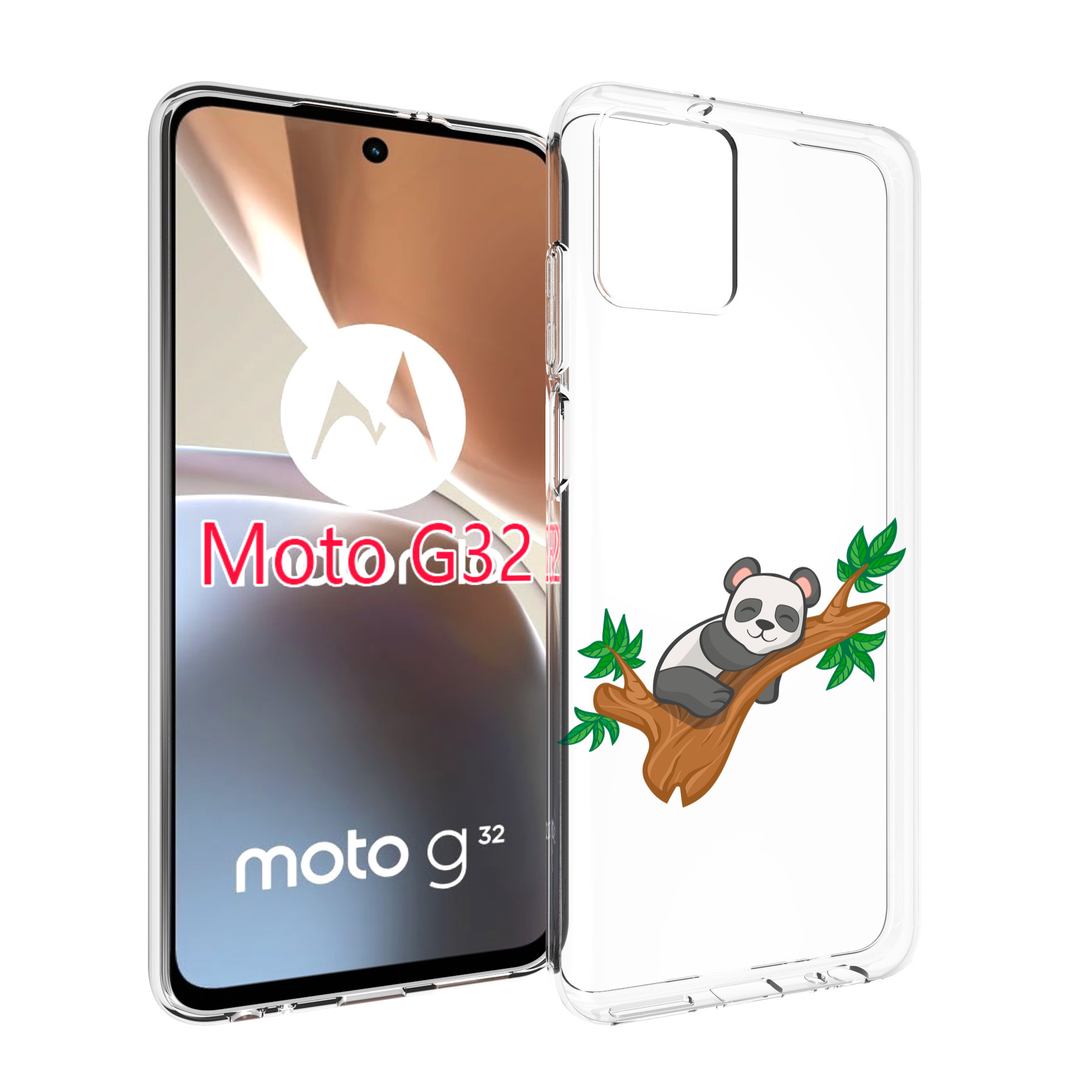 

Чехол MyPads панда-на-деревце для Motorola Moto G32, Прозрачный, Tocco