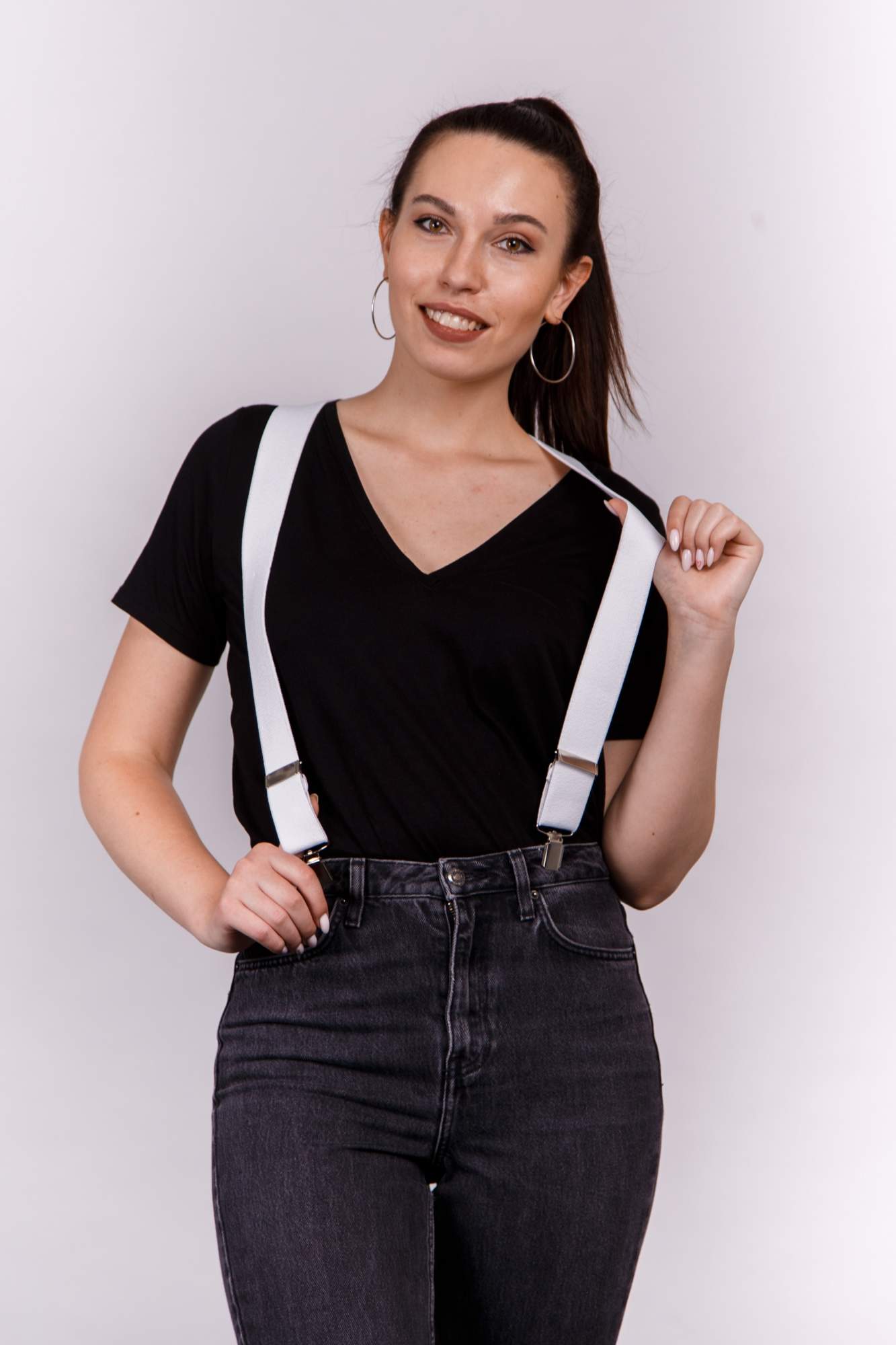 Подтяжки унисекс Stilmark В53 белые 871₽