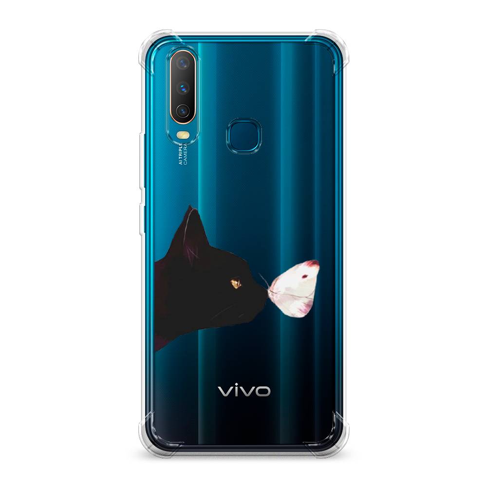 

Чехол Awog на Vivo Y12/Y17 "Черный кот и бабочка", Разноцветный, 261851-1