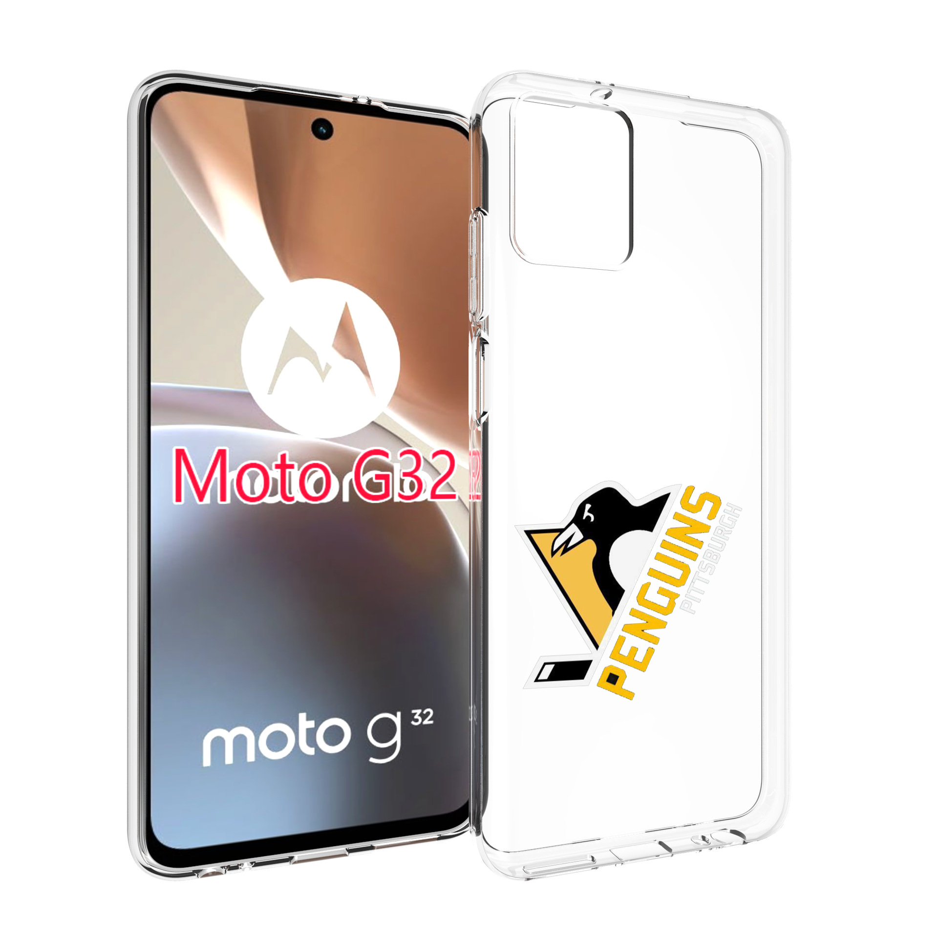 

Чехол MyPads питтсбург пингвинс для Motorola Moto G32, Прозрачный, Tocco