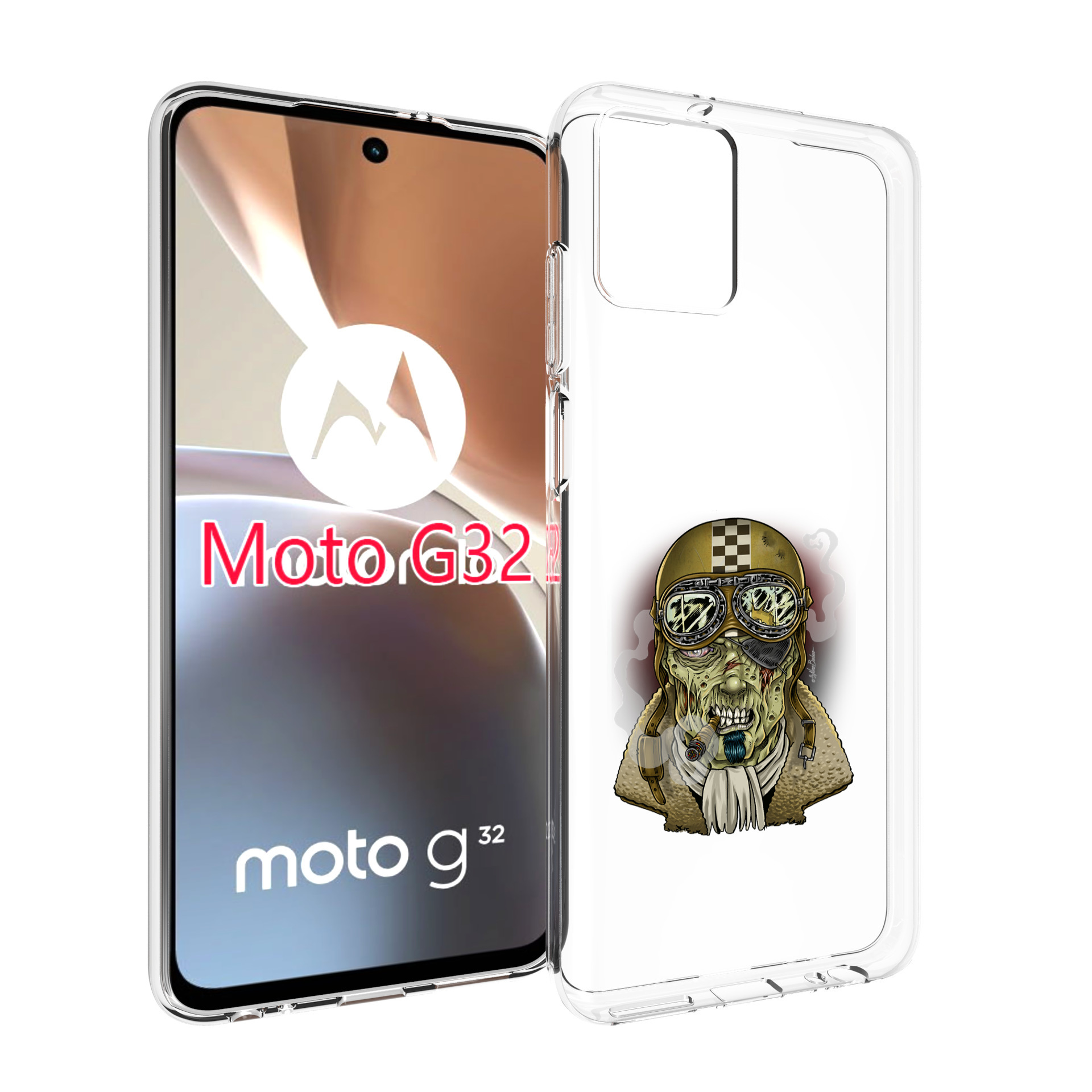 

Чехол MyPads военный зомби для Motorola Moto G32, Прозрачный, Tocco