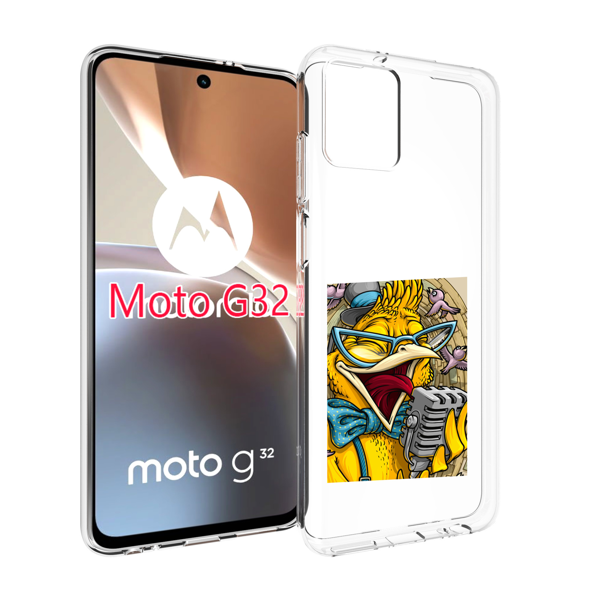 

Чехол MyPads поющая птичка для Motorola Moto G32, Прозрачный, Tocco