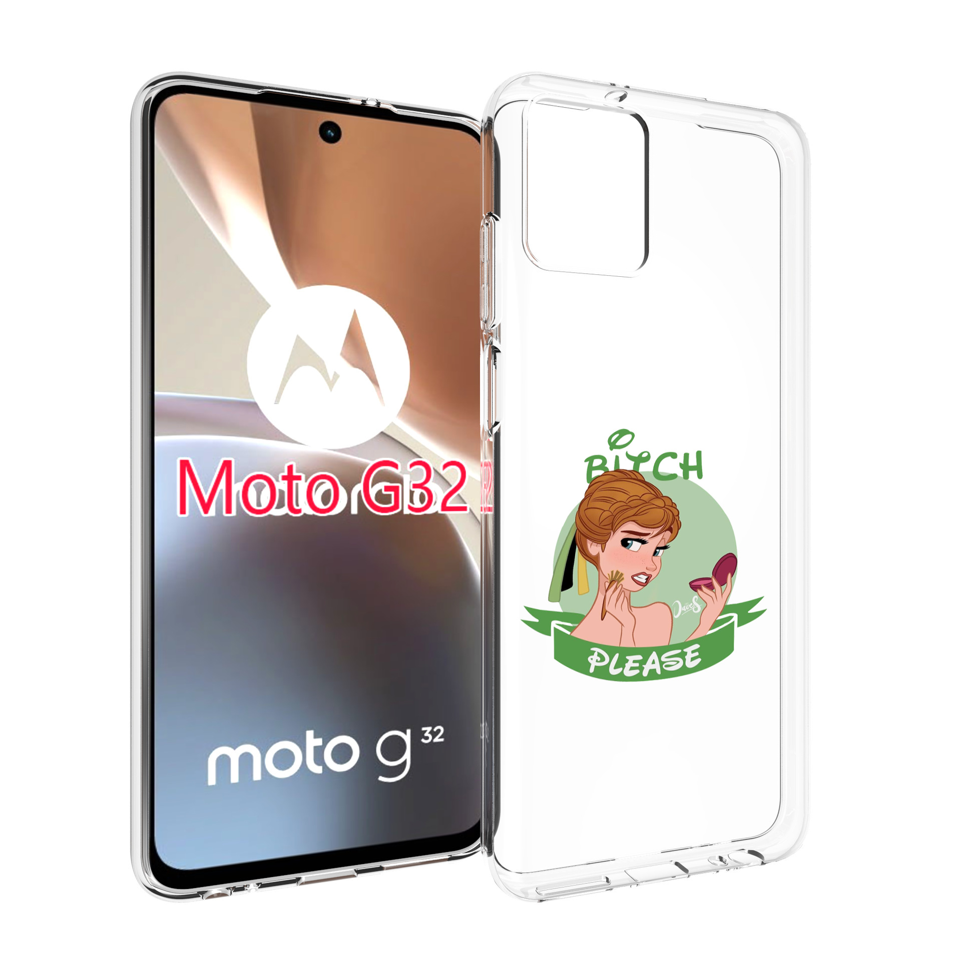 

Чехол MyPads принцесса-Анна женский для Motorola Moto G32, Прозрачный, Tocco