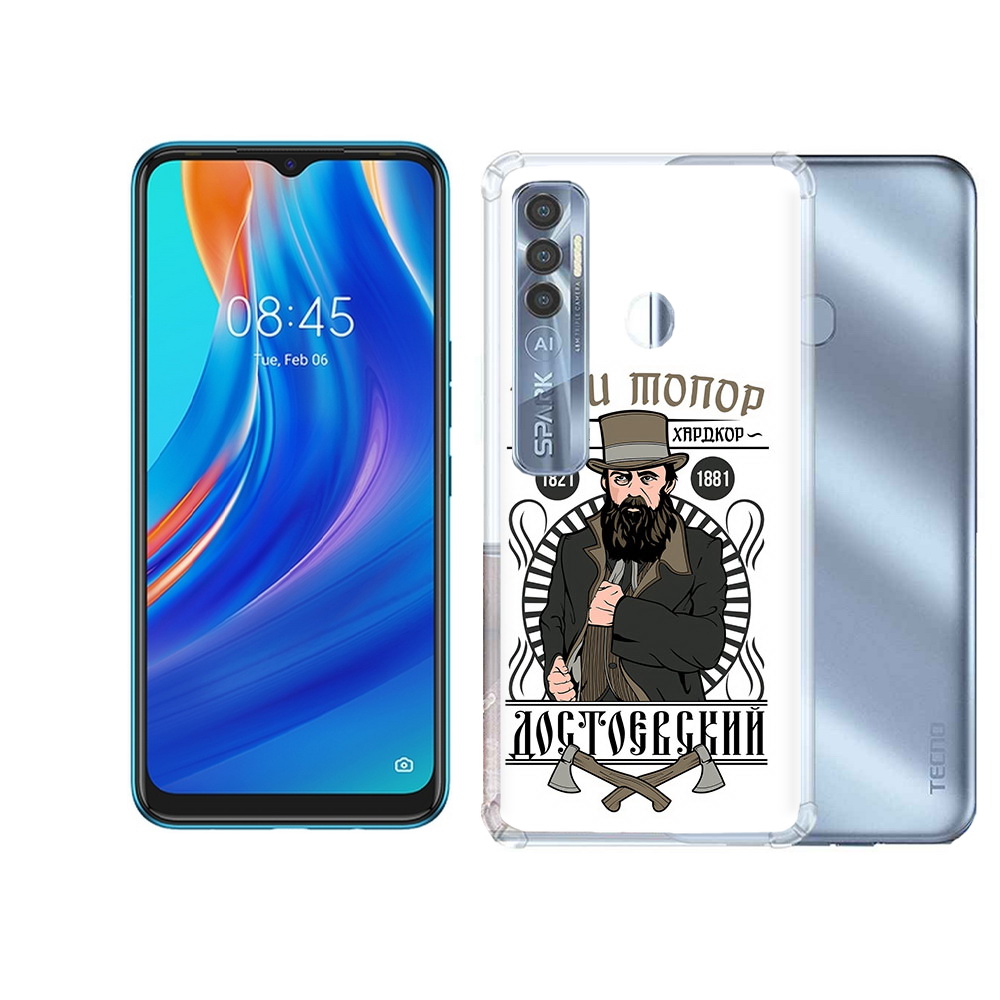 

Чехол MyPads Tocco для Tecno Spark 7 Pro Достоевский, Прозрачный, Tocco