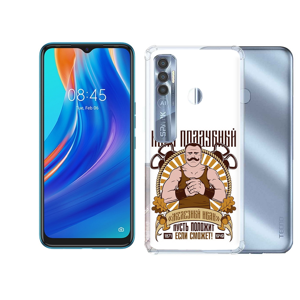 

Чехол MyPads Tocco для Tecno Spark 7 Pro Железный Иван, Прозрачный, Tocco