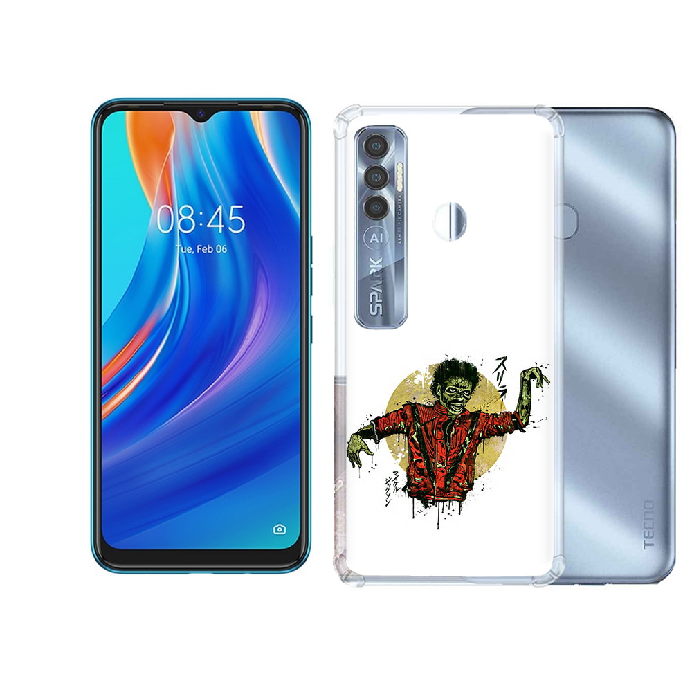 

Чехол MyPads Tocco для Tecno Spark 7 Pro Зомби, Прозрачный, Tocco