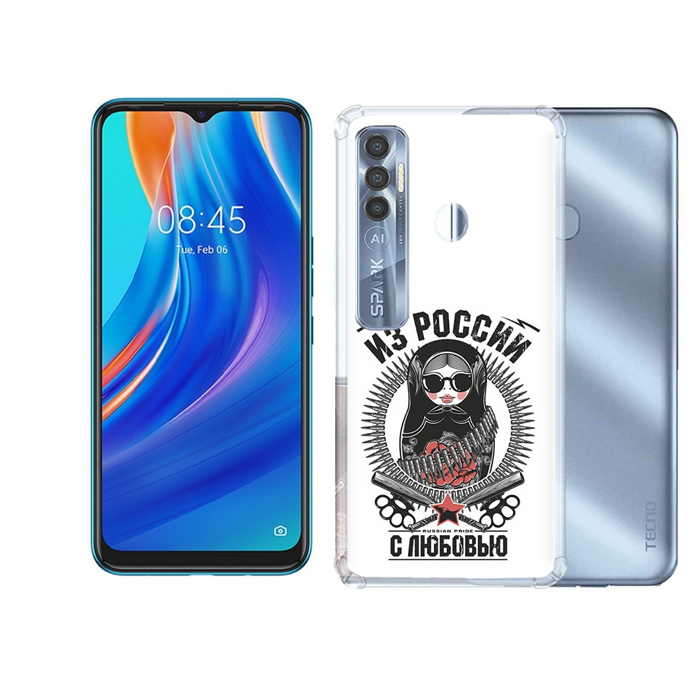 

Чехол MyPads Tocco для Tecno Spark 7 Pro Из России с любовью, Прозрачный, Tocco