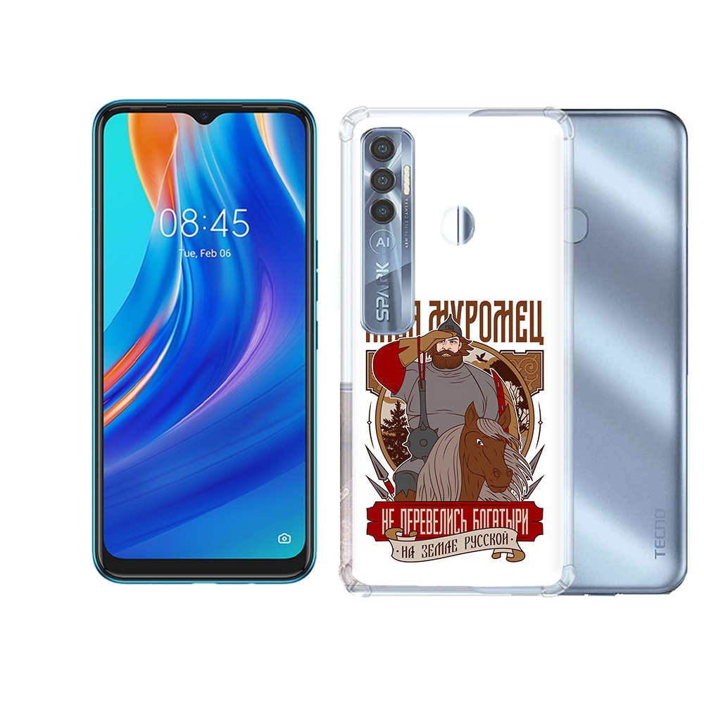 

Чехол MyPads Tocco для Tecno Spark 7 Pro Илья Муромец, Прозрачный, Tocco
