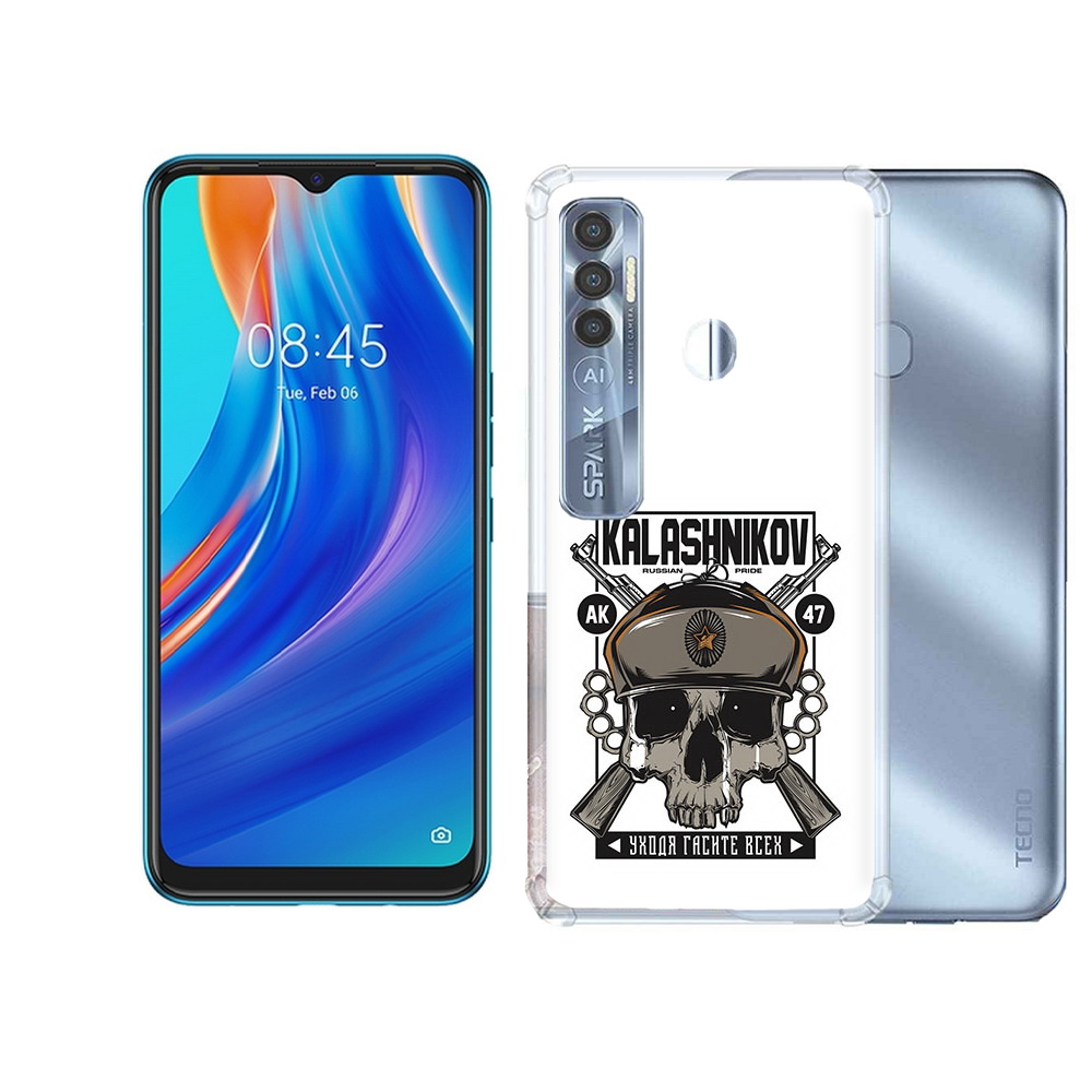 

Чехол MyPads Tocco для Tecno Spark 7 Pro Калашников, Прозрачный, Tocco