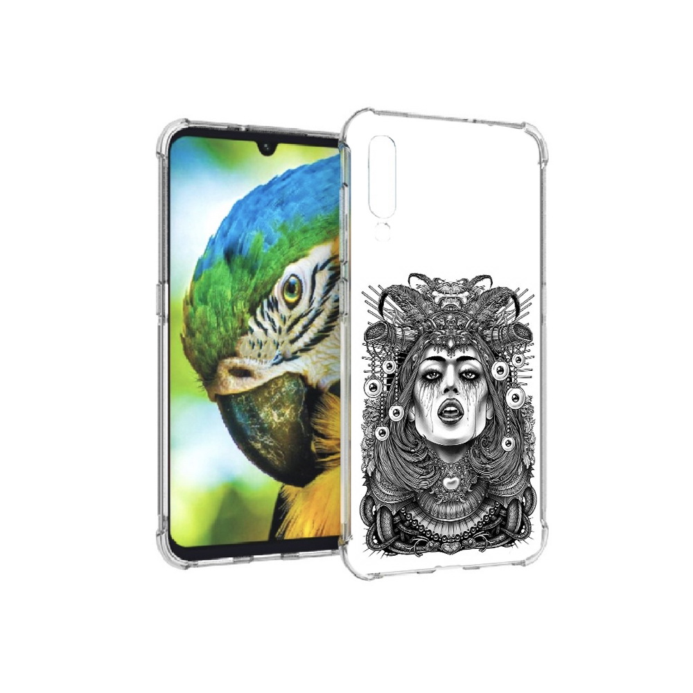 

Чехол MyPads Tocco для Xiaomi Mi 9 портрет девушки черно белый (PT126035.255.551), Прозрачный, Tocco