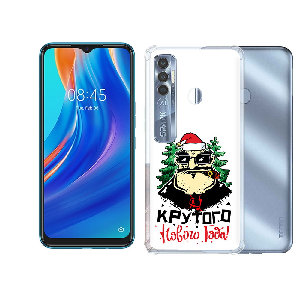 

Чехол MyPads Tocco для Tecno Spark 7 Pro Крутого нового года 2023, Прозрачный, Tocco