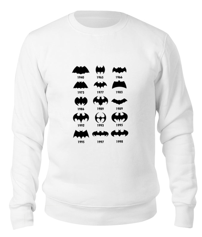 

Свитшот унисекс Printio Бэтмен (batman) белый S, Бэтмен (batman)