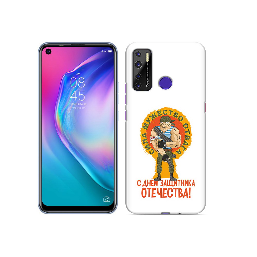 

Чехол MyPads Tocco для Tecno Camon 15 23 февраля военный мужчина, Прозрачный, Tocco