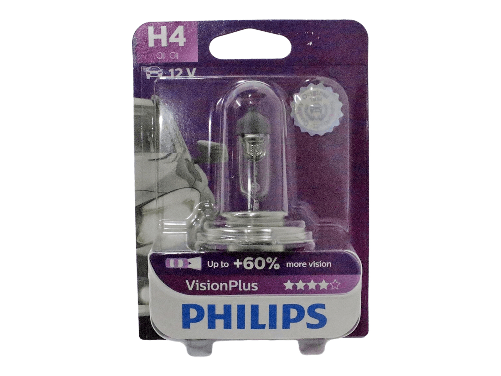 

Лампа Philips P-12342VPбл 12Vx60/55W H4 +60% PHILIPS VISION PLUS блистер