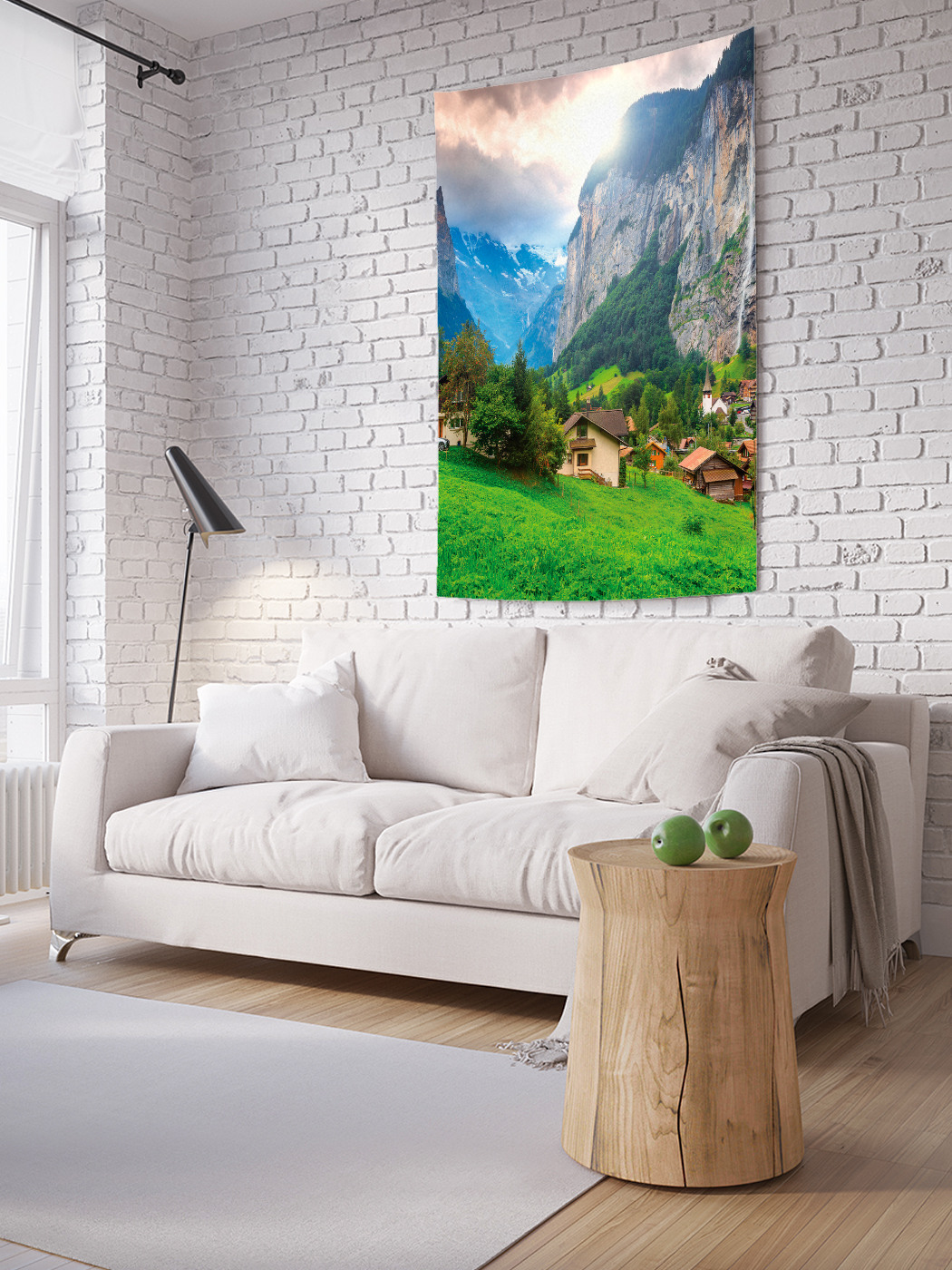 

Вертикальное фотопанно на стену JoyArty Горное поселение 100x150 см, Горное поселение