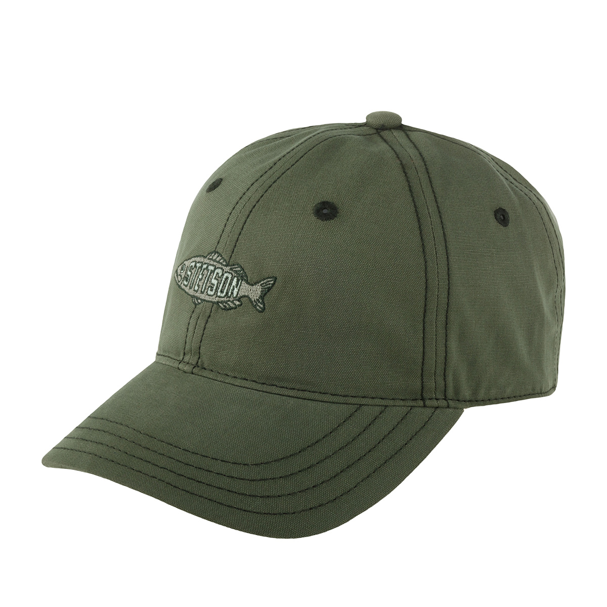 Бейсболка унисекс Stetson 7711143 BASEBALL CAP FISHING оливковая, one size