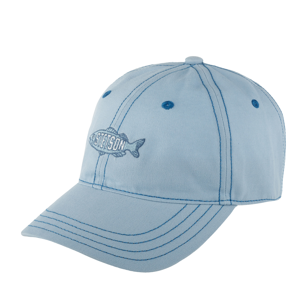 Бейсболка унисекс Stetson 7711143 BASEBALL CAP FISHING голубая, one size