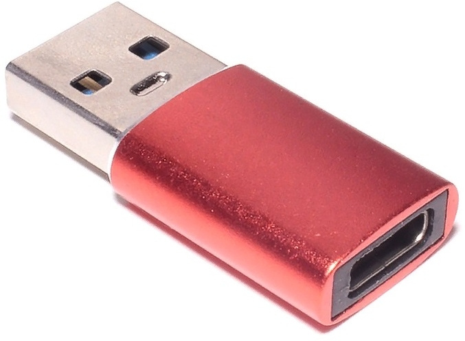 Переходник Premier 6-071 USB 2.0 A(m) USB Type-C (f) красный пакет