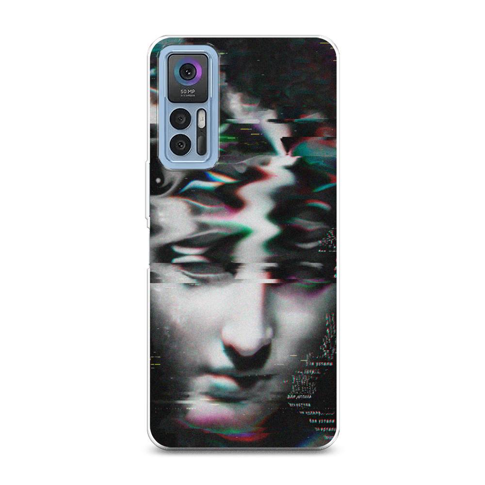 фото Силиконовый чехол "glitch art" на tcl 30 plus awog