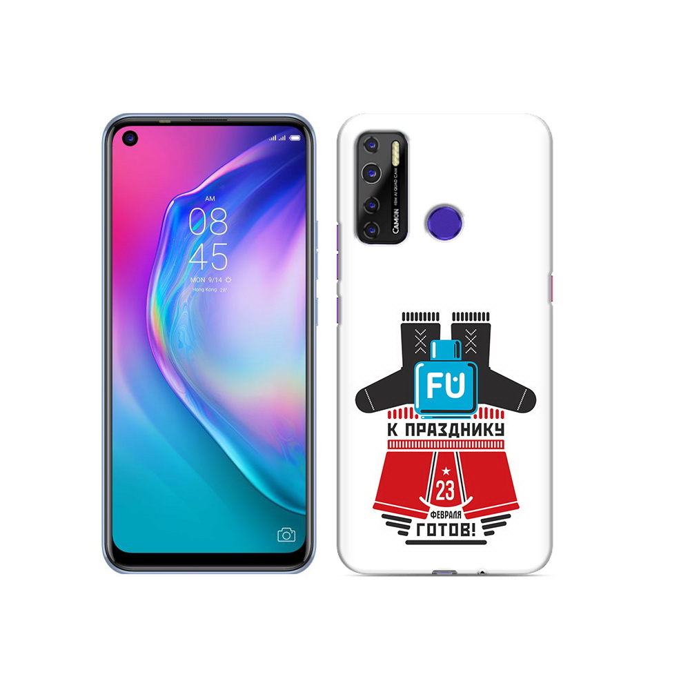

Чехол MyPads Tocco для Tecno Camon 15 23 февраля подарки к празднику, Прозрачный, Tocco