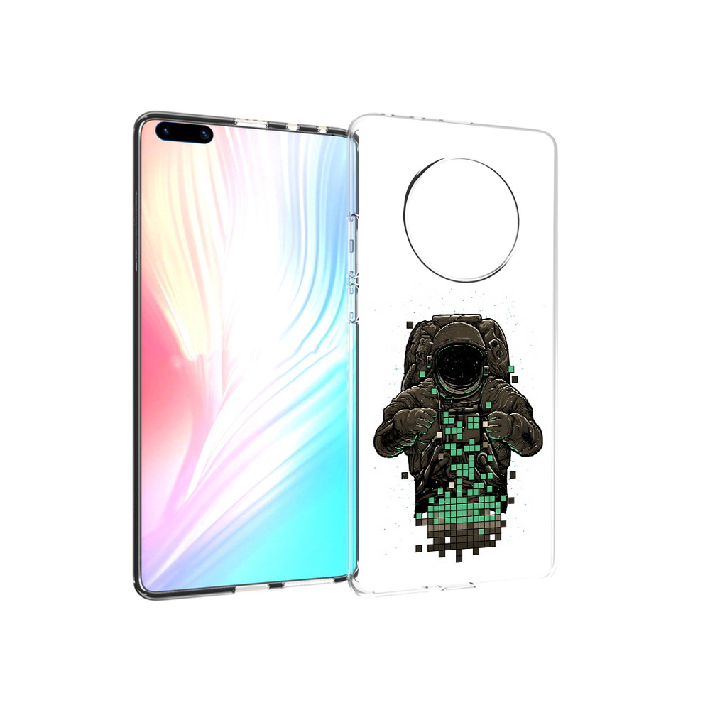 

Чехол MyPads Tocco для Huawei Mate 40 Pro космонавт с пикселями, Прозрачный, Tocco