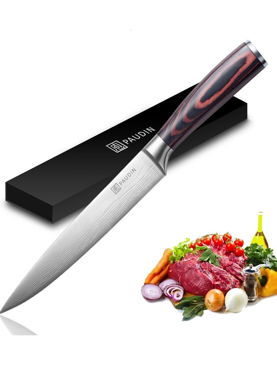 Нож PAUDIN Pro кухонный профессиональный для мяса рыбы 20 см