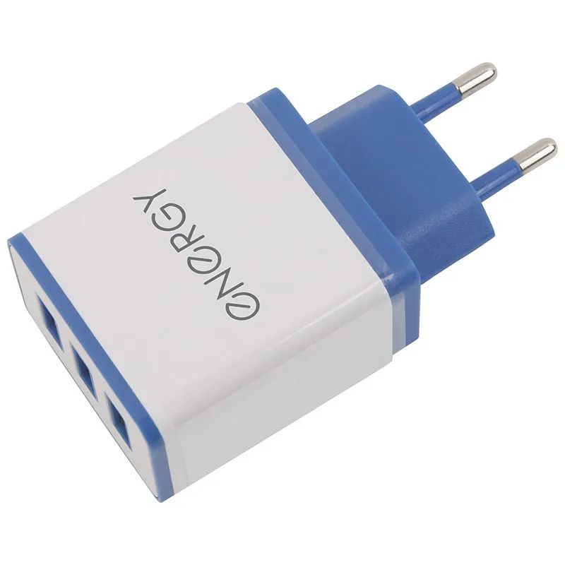 Сетевое зарядное устройство Energy ET-34, 3 USB разъема, 2,1А, белый