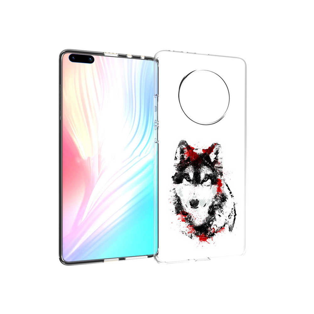 Чехол MyPads Tocco для Huawei Mate 40 Pro кровавый волк