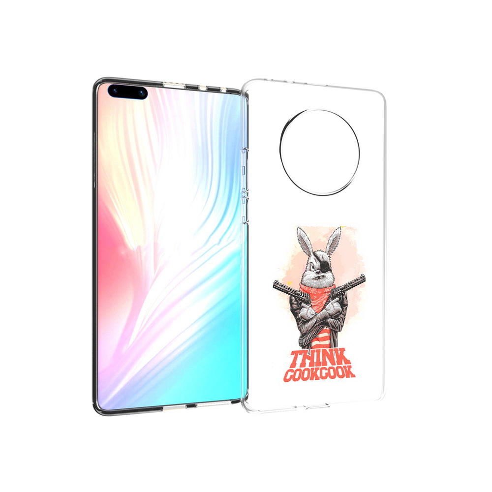 

Чехол MyPads Tocco для Huawei Mate 40 Pro кролик пират, Прозрачный, Tocco