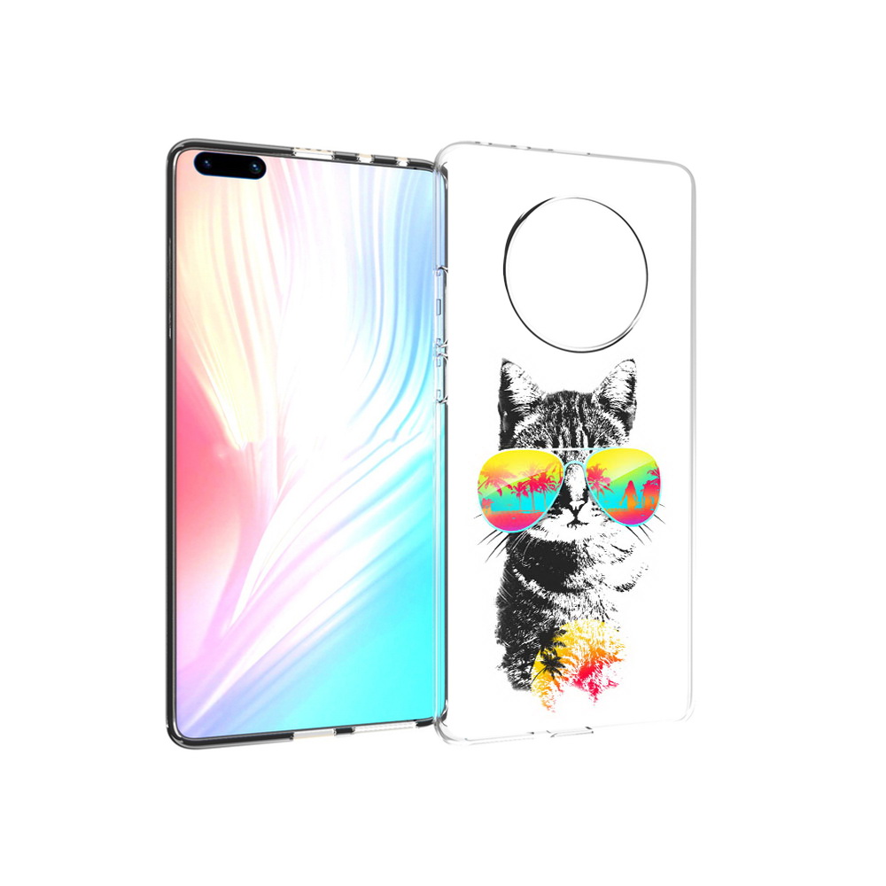 Чехол MyPads Tocco для Huawei Mate 40 Pro крутой кот