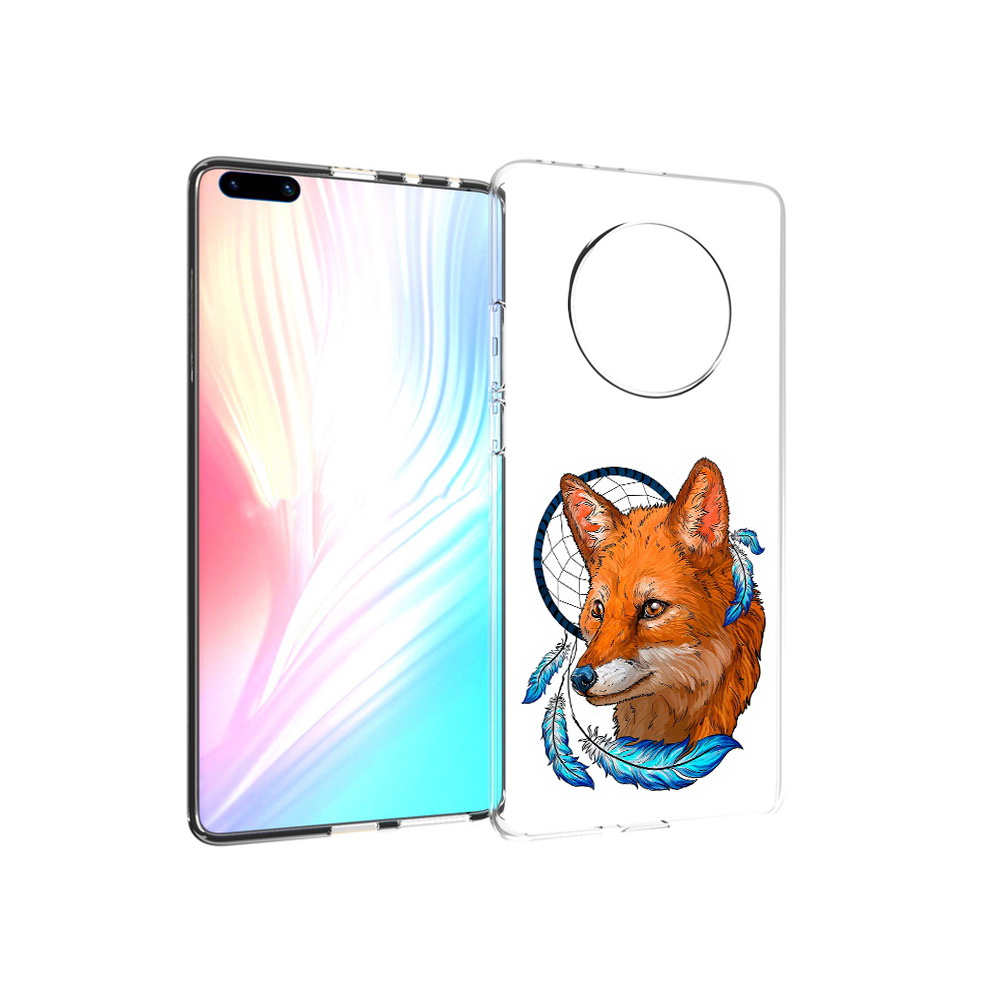 

Чехол MyPads Tocco для Huawei Mate 40 Pro лиса и ловец снов, Прозрачный, Tocco