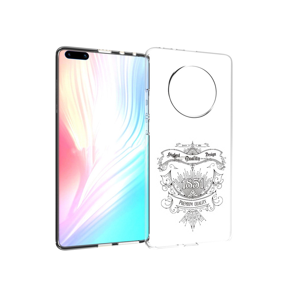 

Чехол MyPads Tocco для Huawei Mate 40 Pro логотип 1851 год, Прозрачный, Tocco