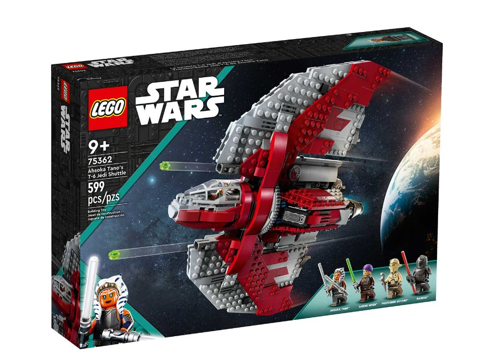 Конструктор Lego Star Wars, Джедайский шаттл Т-6 Асоки Тано, 601 деталь, 75362 конструктор lego star wars микроистребитель имперский шаттл кренника 75163