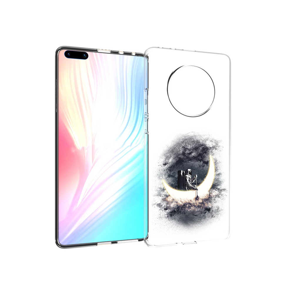 

Чехол MyPads Tocco для Huawei Mate 40 Pro лунный путешественник, Прозрачный, Tocco