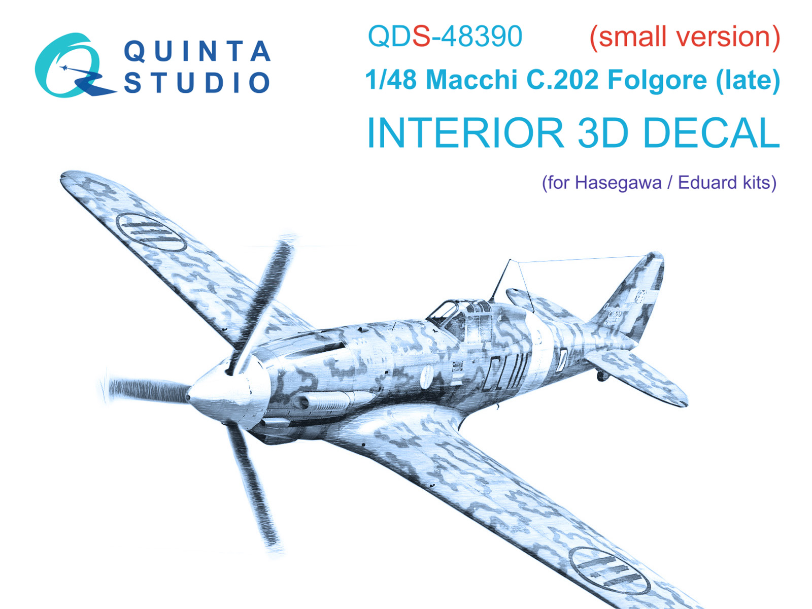 

3D Декаль Quinta Studio интерьера кабины Macchi C 202 Folgore поздний Малая ве QDS-48390, Цветной