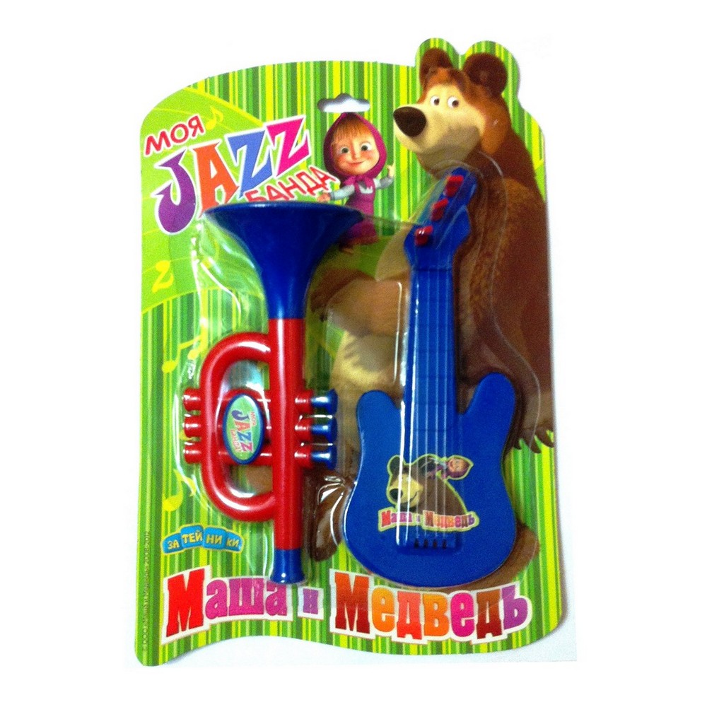 

Музыкальные инструменты 1 TOY Маша и Медведь гитара и труба, в ассортименте, 1107312