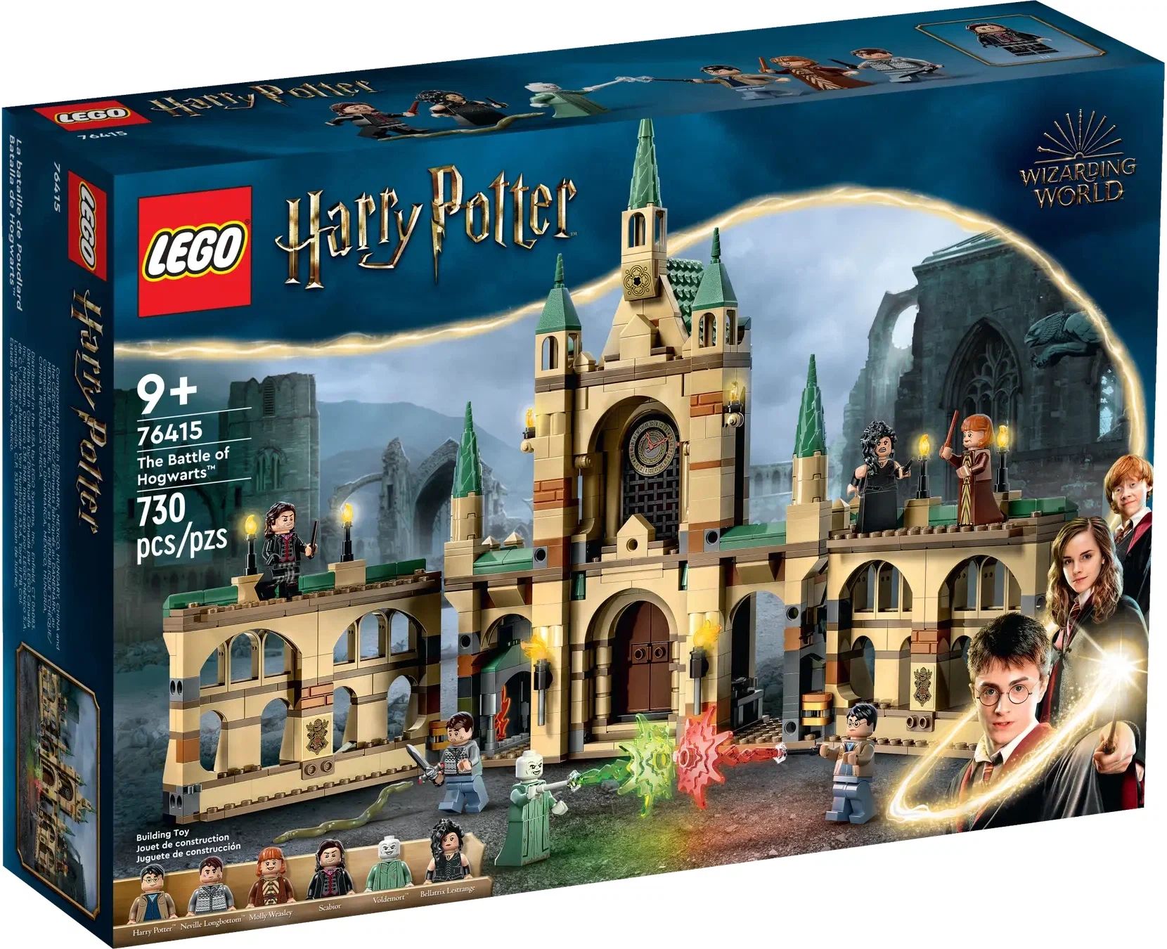 Конструктор LEGO Harry Potter Битва за Хогвартс, 730 деталей, 9+, 76415 конструктор lego harry potter учёба в хогвартсе урок заклинаний