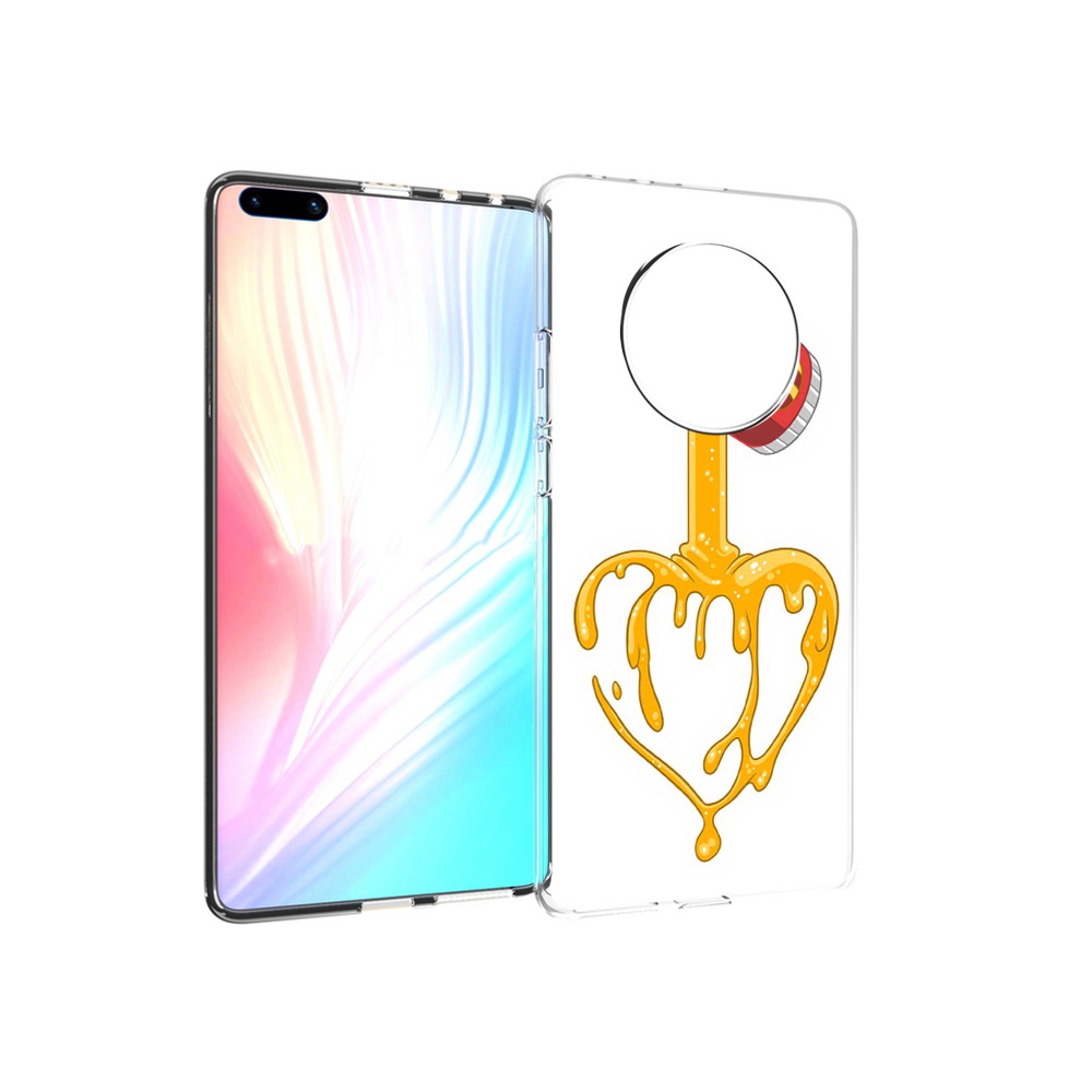 

Чехол MyPads Tocco для Huawei Mate 40 Pro медовое сердце, Прозрачный, Tocco