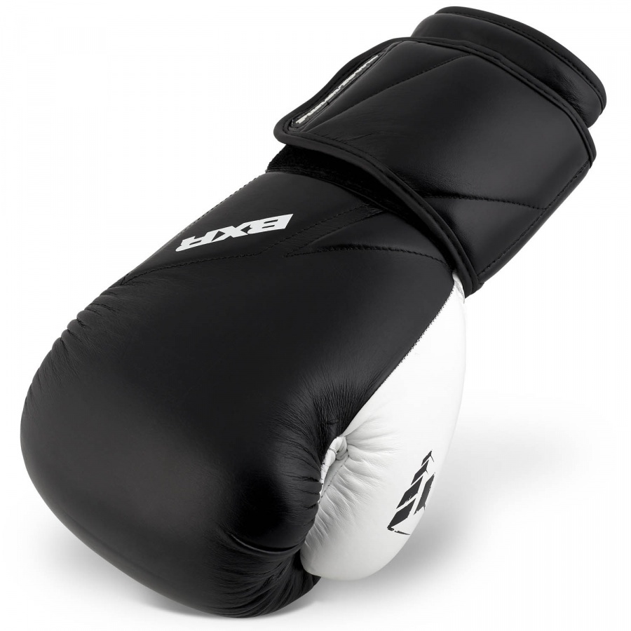 PunchTown боксерские тренировочные перчатки черно-белые BXR SPAR2, 14 унций