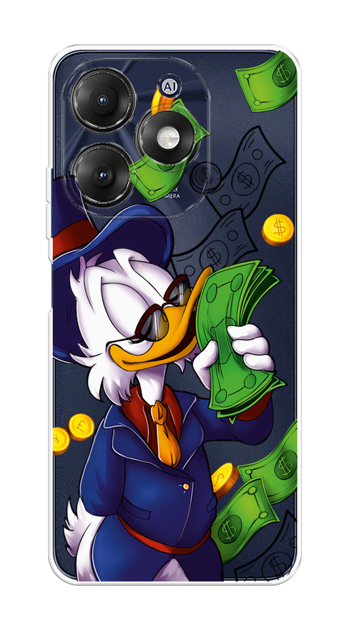 

Чехол на Itel A70 "Scrooge McDuck with Money", Синий;зеленый;белый, 3201750-1
