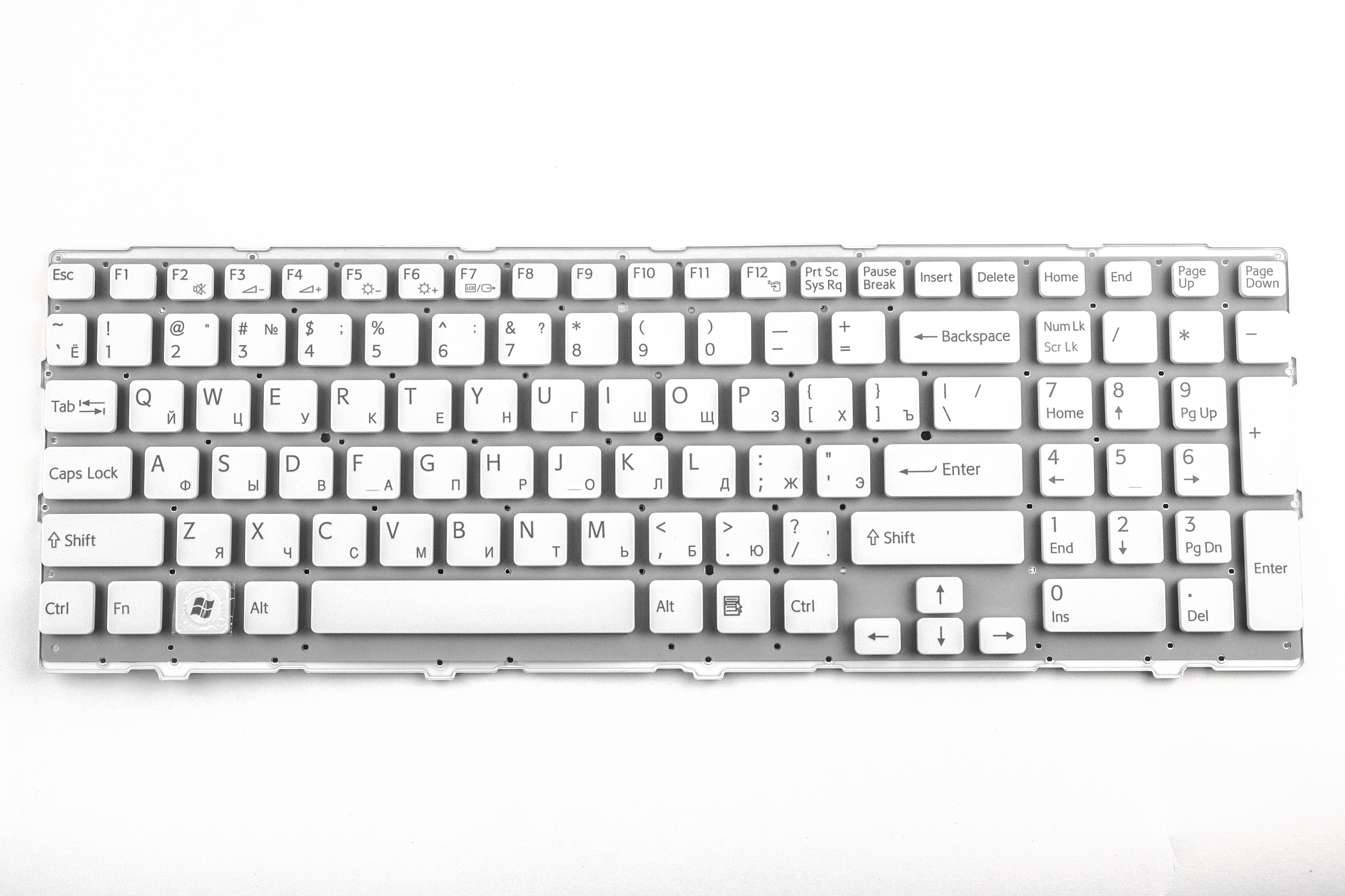 Клавиатура для ноутбука Sony VPC-EE белая без рамки p/n: V116646B, AENE7700010, 148915581