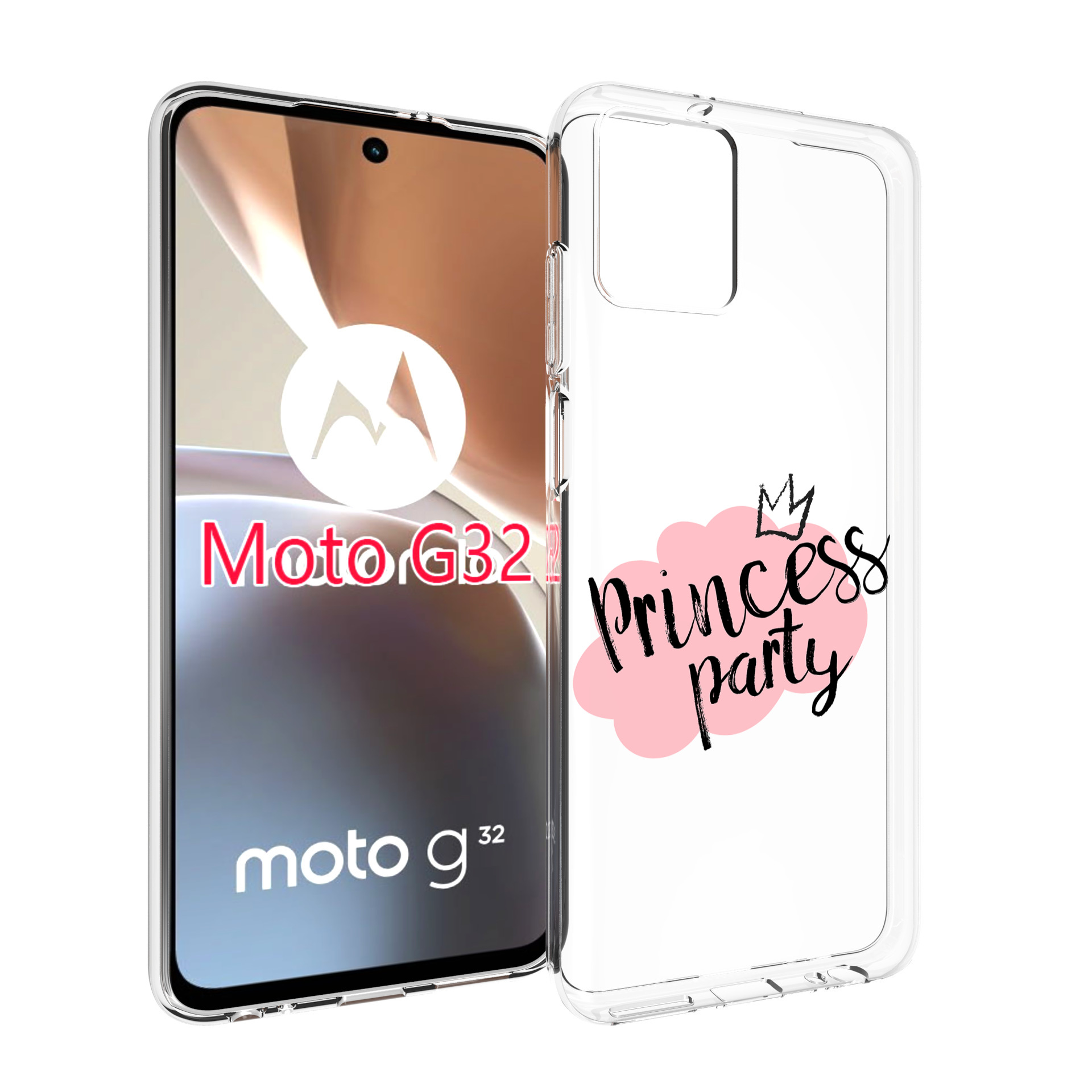 

Чехол MyPads принцессная-вечеринка для Motorola Moto G32, Прозрачный, Tocco