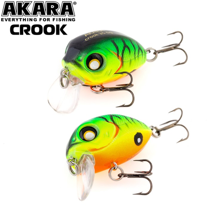 

Воблер Akara Crook 35F, цвет A68, длина 3,5 см, 6 гр., Разноцветный, Crook 35F