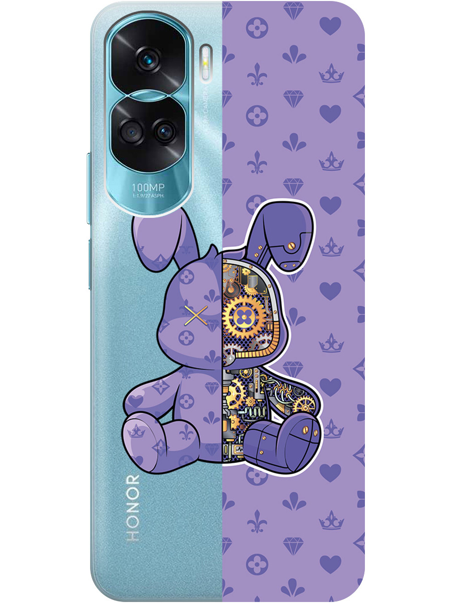 

Силиконовый чехол на Honor 90 Lite с принтом "Сиреневый Кролик с механизмом" прозрачный, Фиолетовый;прозрачный, 772622671