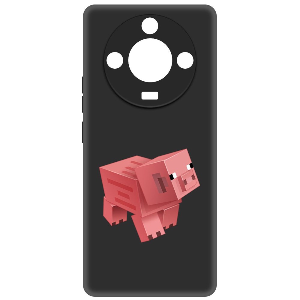 

Чехол-накладка Krutoff Soft Case Minecraft-Свинка для Realme 11 Pro+ черный