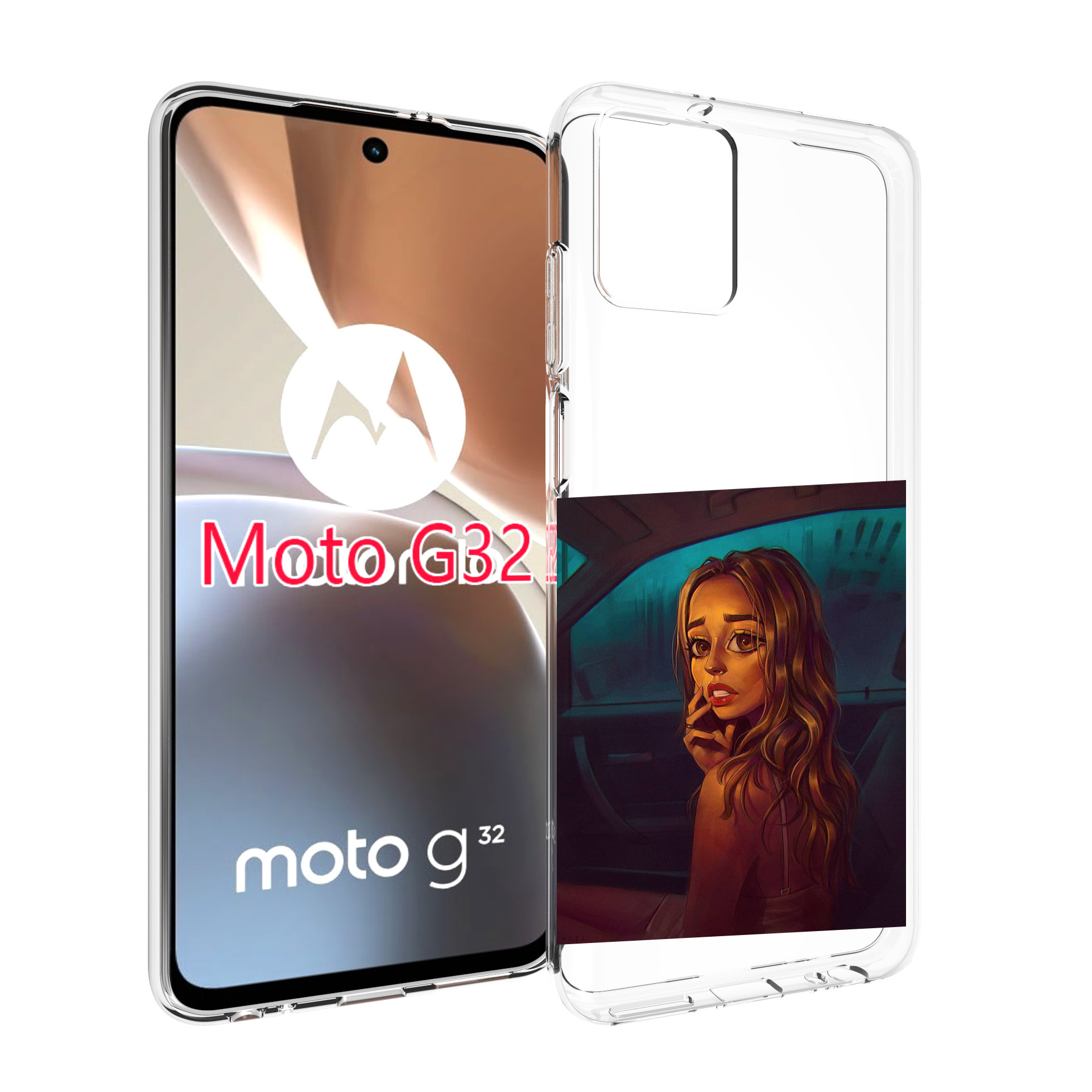 

Чехол MyPads пуп-невесты женский для Motorola Moto G32, Прозрачный, Tocco